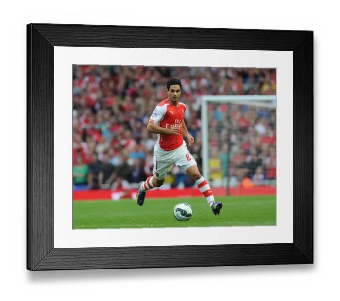 Framed Print : Mikel Arteta: Arsenal's Focused Leader Amidst the Intense Arsenal vs. Tottenham Rivalry (2014-15) Framed Print : Mikel Arteta: Arsenal's Focused Leader Amidst the Intense Arsenal vs. Tottenham Rivalry (2014-15)