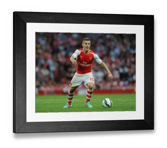 Framed Print : Jack Wilshere: In Action for Arsenal Against Tottenham Hotspur, Premier League 2014-15