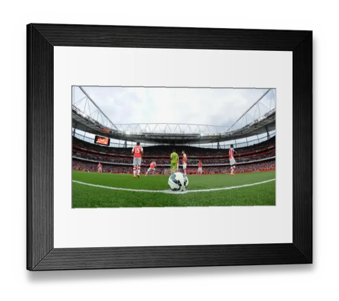 Framed Print : Arsenal vs. Tottenham: Emirates Stadium Rivalry - Premier League 2014-15: A Glimpse into the Intense Atmosphere at Arsenal's Emirates Stadium during the Battle between Arsenal and Tottenham