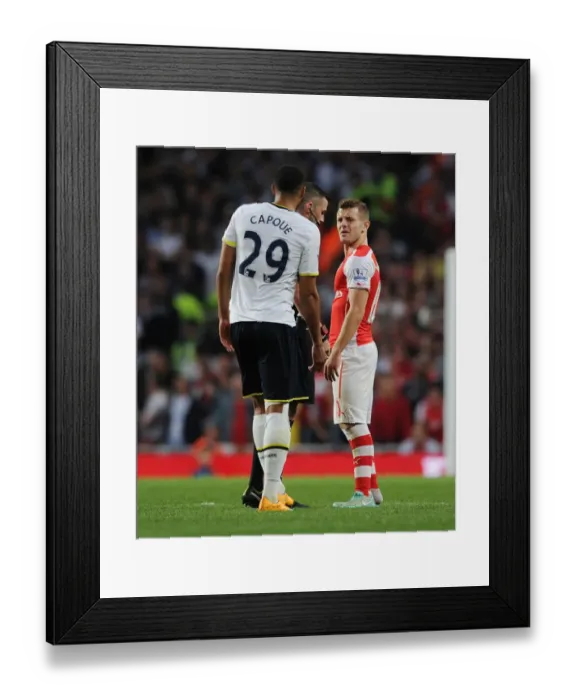 Framed Print : Clash of the Midfield: Jack Wilshere vs. Etienne Capou (Arsenal v Tottenham, 2014-15)