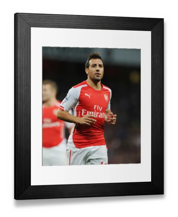 Framed Print : Santi Cazorla in Action: Arsenal vs. Tottenham, Premier League 2014-15