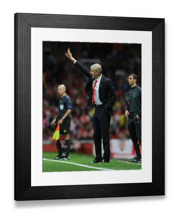 Framed Print : Arsene Wenger Leads Arsenal Against Galatasaray in Champions League Showdown