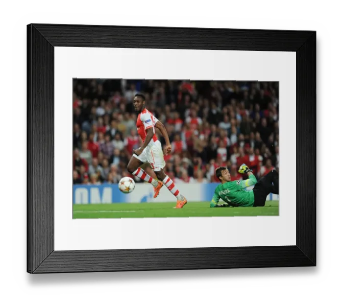 Framed Print : Danny Welbeck Scores His Fourth Goal Against Galatasaray: Arsenal's Victory in the 2014 / 15 Champions League at Emirates Stadium Framed Print : Danny Welbeck Scores His Fourth Goal Against Galatasaray: Arsenal's Victory in the 2014 / 15 Champions League at Emirates Stadium