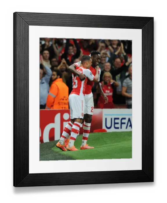 Framed Print : Arsenal's Danny Welbeck and Alex Oxlade-Chamberlain Celebrate Goals Against Galatasaray in 2014 Champions League Framed Print : Arsenal's Danny Welbeck and Alex Oxlade-Chamberlain Celebrate Goals Against Galatasaray in 2014 Champions League