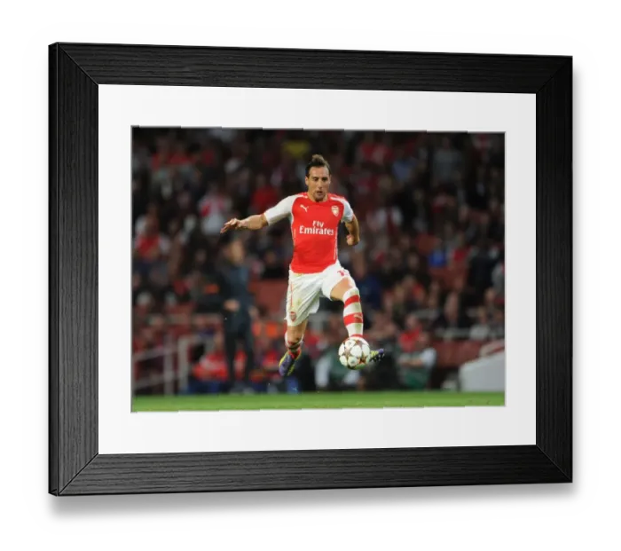 Framed Print : Santi Cazorla in Action: Arsenal vs. Galatasaray, UEFA Champions League 2014 / 15