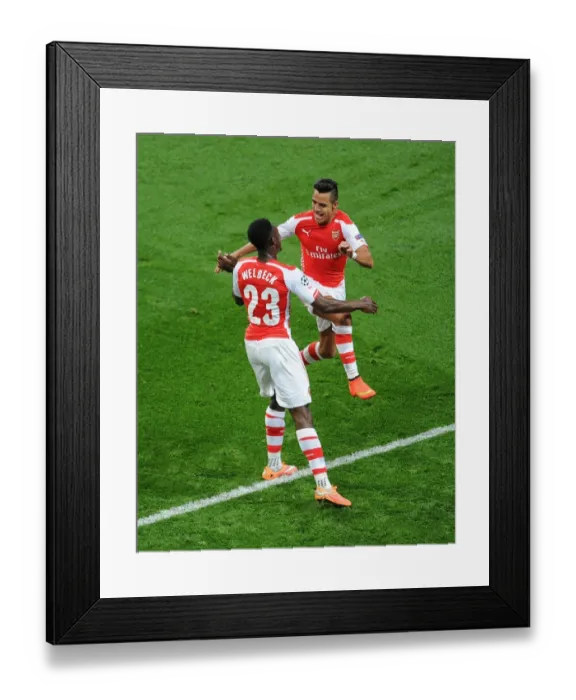 Framed Print : Arsenal's Danny Welbeck and Alexis Sanchez Celebrate Goals Against Galatasaray in 2014 Champions League Framed Print : Arsenal's Danny Welbeck and Alexis Sanchez Celebrate Goals Against Galatasaray in 2014 Champions League