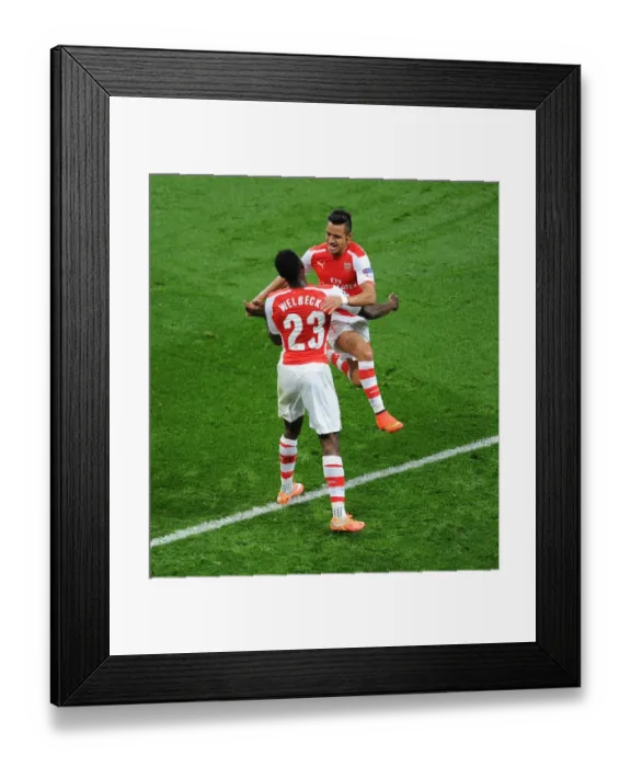 Framed Print : Arsenal's Danny Welbeck and Alexis Sanchez: Celebrating Goals Against Galatasaray in the 2014 Champions League Framed Print : Arsenal's Danny Welbeck and Alexis Sanchez: Celebrating Goals Against Galatasaray in the 2014 Champions League