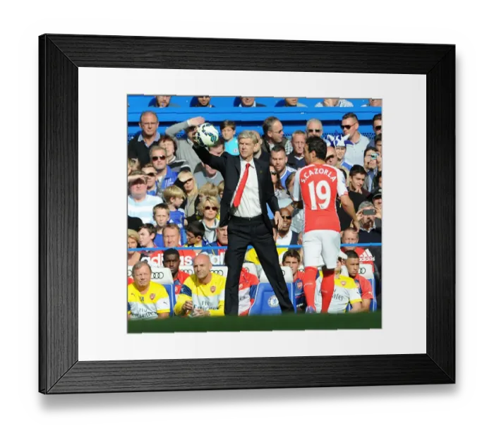 Framed Print : Arsene Wenger's Last-Minute Intervention: Saving the Day for Cazorla vs. Chelsea, 2014-15 Premier League