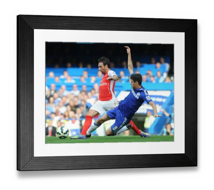Framed Print : Cazorla Foul: Chelsea vs. Arsenal, Premier League 2014-15