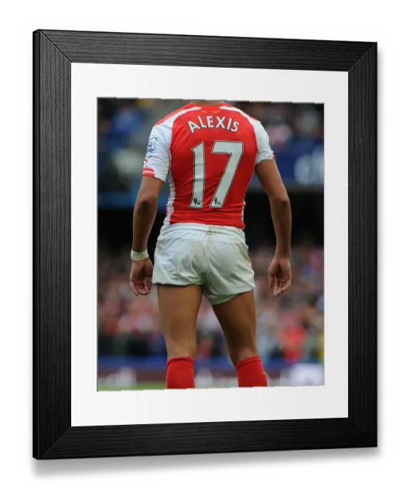 Framed Print : Clash of the Titans: Chelsea vs. Arsenal, Premier League 2014-15 - Alexis Sanchez in Action Framed Print : Clash of the Titans: Chelsea vs. Arsenal, Premier League 2014-15 - Alexis Sanchez in Action