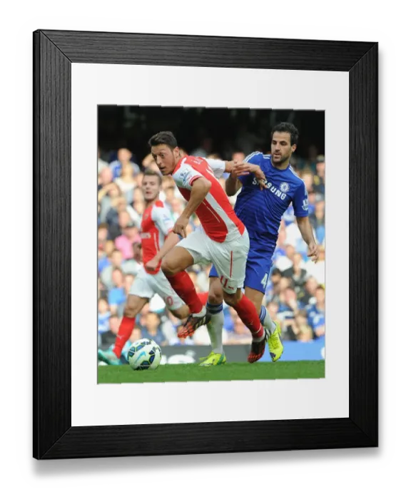 Framed Print : Clash of the Past Masters: Ozil vs. Fabregas - Chelsea vs. Arsenal, Premier League 2014-15