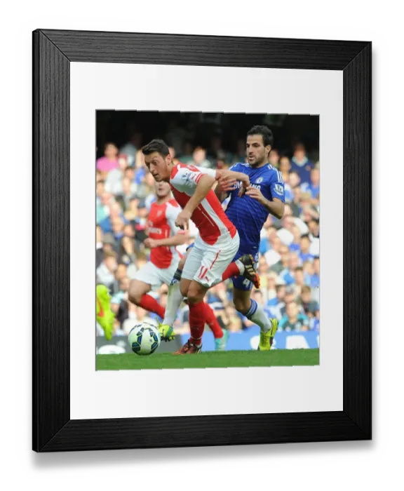 Framed Print : Clash of the Legends: Ozil vs. Fabregas - Chelsea vs. Arsenal, Premier League 2014-15