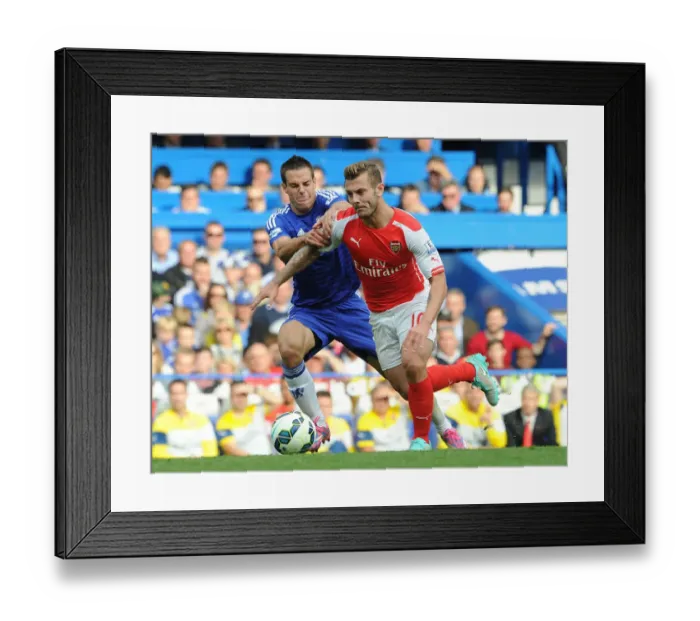 Framed Print : Clash of Titans: Jack Wilshere vs. Cesar Azpilicueta - Chelsea vs. Arsenal, Premier League 2014-15 Framed Print : Clash of Titans: Jack Wilshere vs. Cesar Azpilicueta - Chelsea vs. Arsenal, Premier League 2014-15