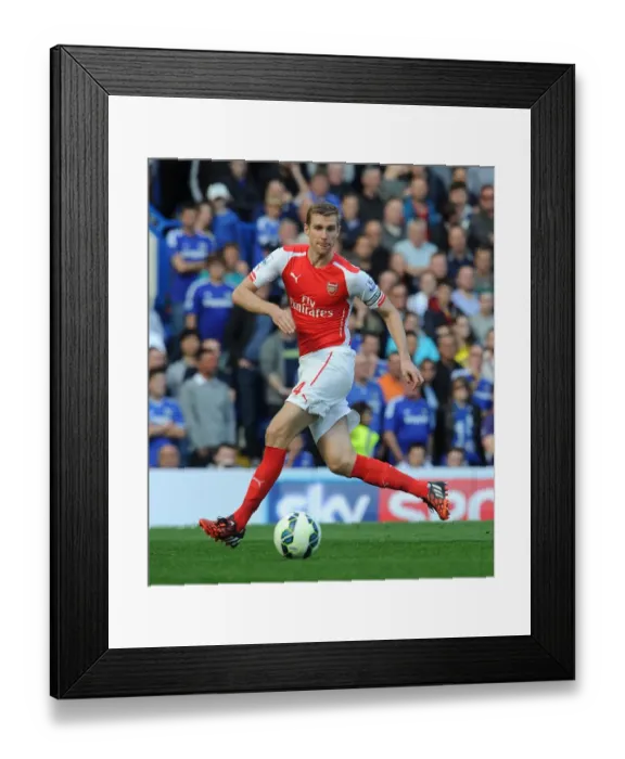 Framed Print : Arsenal's Per Mertesacker in Action Against Chelsea - Premier League 2014-15