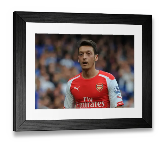 Framed Print : Mesut Ozil in Action: Chelsea vs. Arsenal, Premier League 2014-15