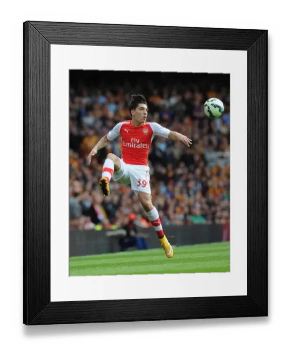 Framed Print : Hector Bellerin (Arsenal). Arsenal 2: 2 Hull City. Barclays Premier League. Emirates Stadium Framed Print : Hector Bellerin (Arsenal). Arsenal 2: 2 Hull City. Barclays Premier League. Emirates Stadium