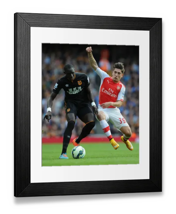 Framed Print : Clash at Emirates: Bellerin vs Diame - A Football Battle Framed Print : Clash at Emirates: Bellerin vs Diame - A Football Battle
