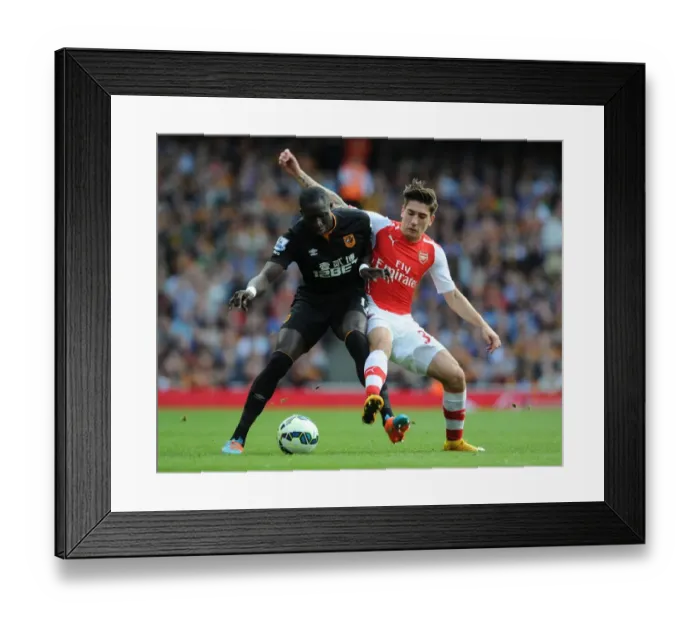 Framed Print : Bellerin vs Diame: A Fierce Clash at the Emirates - Arsenal's Battle Against Hull City (2014-15) Framed Print : Bellerin vs Diame: A Fierce Clash at the Emirates - Arsenal's Battle Against Hull City (2014-15)