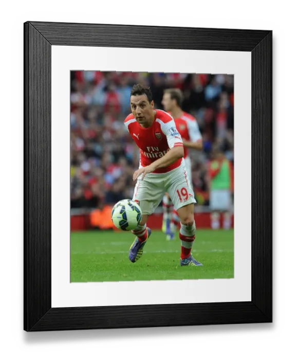 Framed Print : Santi Cazorla: Arsenal's Midfield Maestro in Action against Hull City, Premier League 2014-15