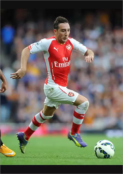 Santi Cazorla (Arsenal). Arsenal 2: 2 Hull City. Barclays Premier League. Emirates Stadium, 18  /  10  /  14