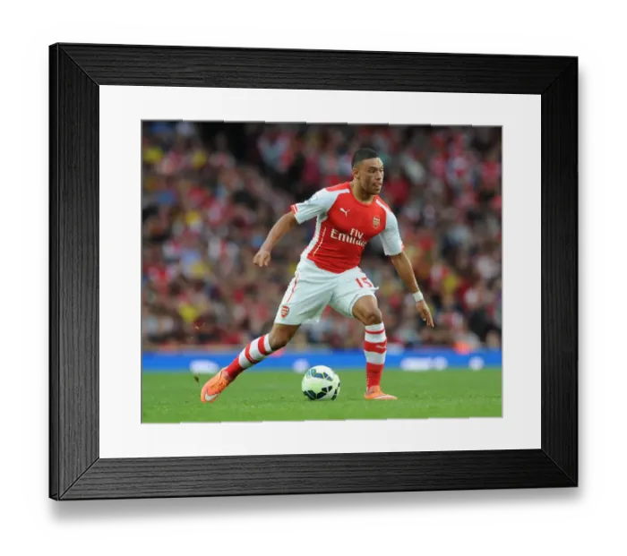 Framed Print : Alex Oxlade-Chamberlain in Action: Arsenal vs Hull City, Premier League 2014-15