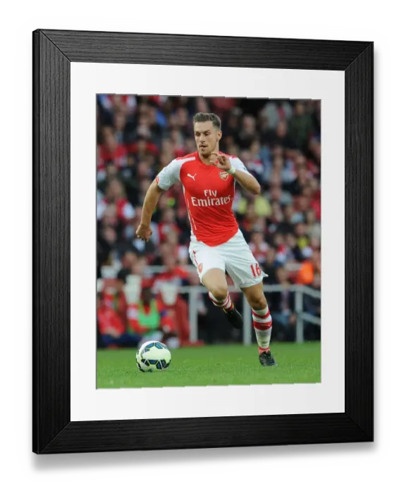 Framed Print : Aaron Ramsey in Action: Arsenal vs Hull City, Premier League 2014-15