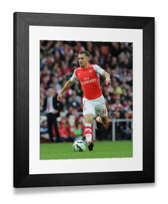 Framed Print : Aaron Ramsey in Action: Arsenal vs. Hull City, Premier League 2014-15