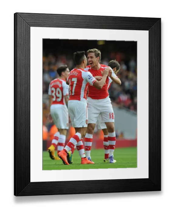 Framed Print : Alexis Sanchez and Nacho Monreal Celebrate First Goal: Arsenal vs Hull City, 2014-15 Premier League Framed Print : Alexis Sanchez and Nacho Monreal Celebrate First Goal: Arsenal vs Hull City, 2014-15 Premier League
