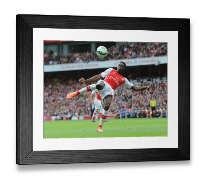 Framed Print : Danny Welbeck (Arsenal). Arsenal 2: 2 Hull City. Barclays Premier League. Emirates Stadium, 18  /  10  /  14