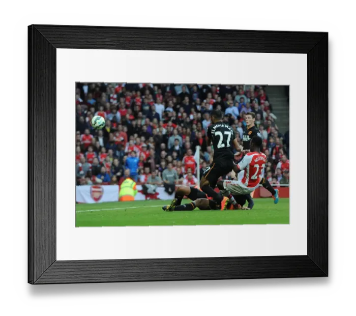 Framed Print : Danny Welbeck's Pressured Goal: Arsenal's Victory over Hull City (2014-15)
