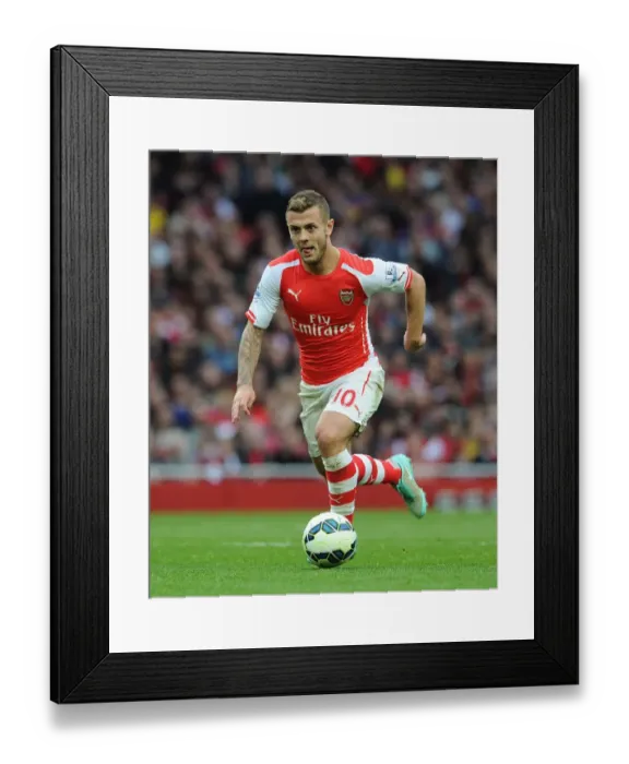 Framed Print : Jack Wilshere in Action: Arsenal vs Hull City, Premier League 2014-15