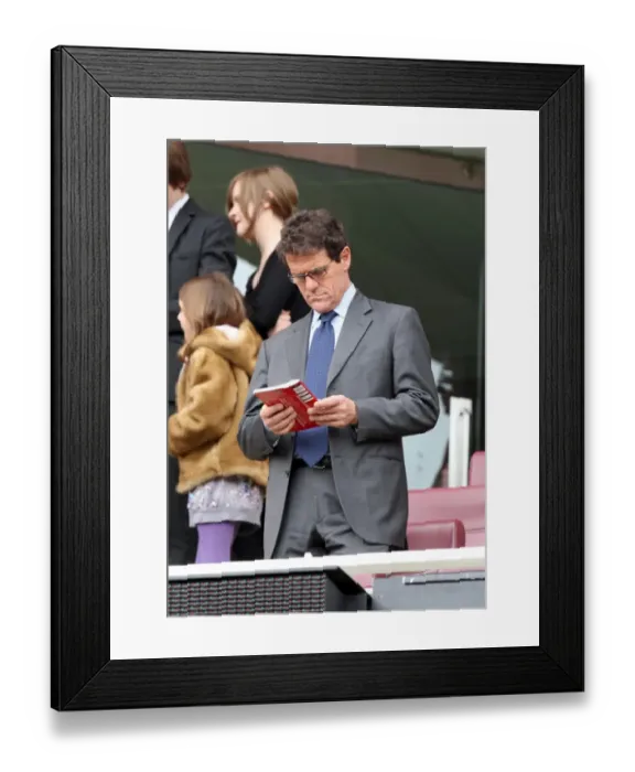 Framed Print : Fabio Capello the England Manager enjoys the Arsenal Programme Framed Print : Fabio Capello the England Manager enjoys the Arsenal Programme