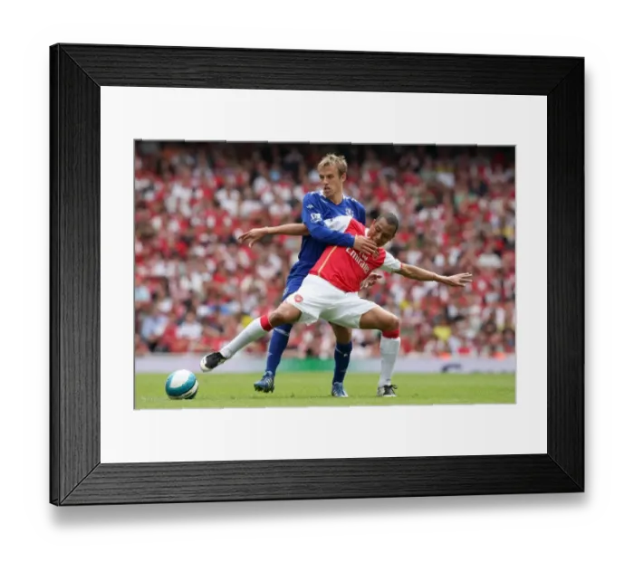 Framed Print : Gilberto vs. Neville: Arsenal's 1-0 Victory Over Everton, Barclays Premier League, Emirates Stadium, 2008 Framed Print : Gilberto vs. Neville: Arsenal's 1-0 Victory Over Everton, Barclays Premier League, Emirates Stadium, 2008