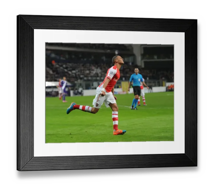 Framed Print : Kieran Gibbs Scores First Goal: Arsenal's Victory Against RSC Anderlecht in UEFA Champions League, 2014 Framed Print : Kieran Gibbs Scores First Goal: Arsenal's Victory Against RSC Anderlecht in UEFA Champions League, 2014