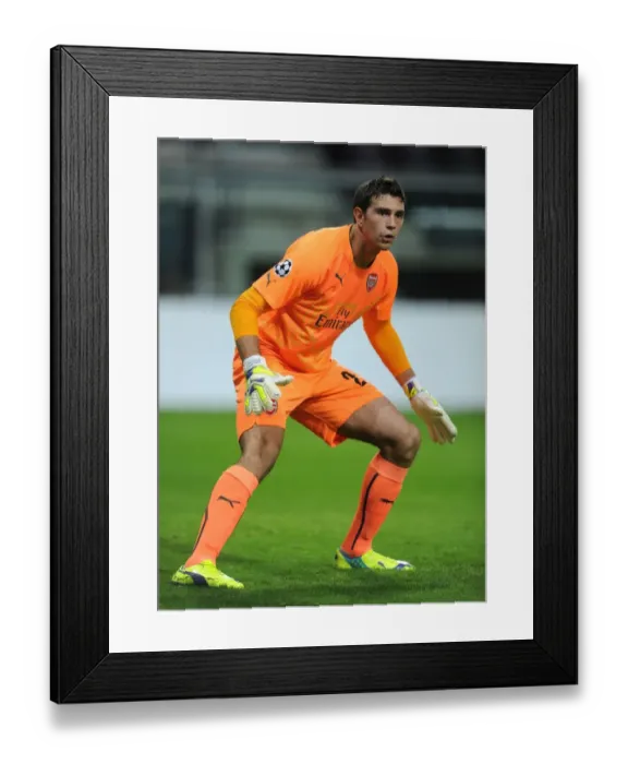 Framed Print : Emiliano Martinez: Arsenal's Champions League Hero at RSC Anderlecht (2014-15) Framed Print : Emiliano Martinez: Arsenal's Champions League Hero at RSC Anderlecht (2014-15)