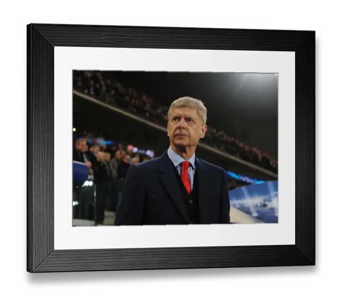 Framed Print : Arsene Wenger: Arsenal Manager at RSC Anderlecht, UEFA Champions League 2014-15