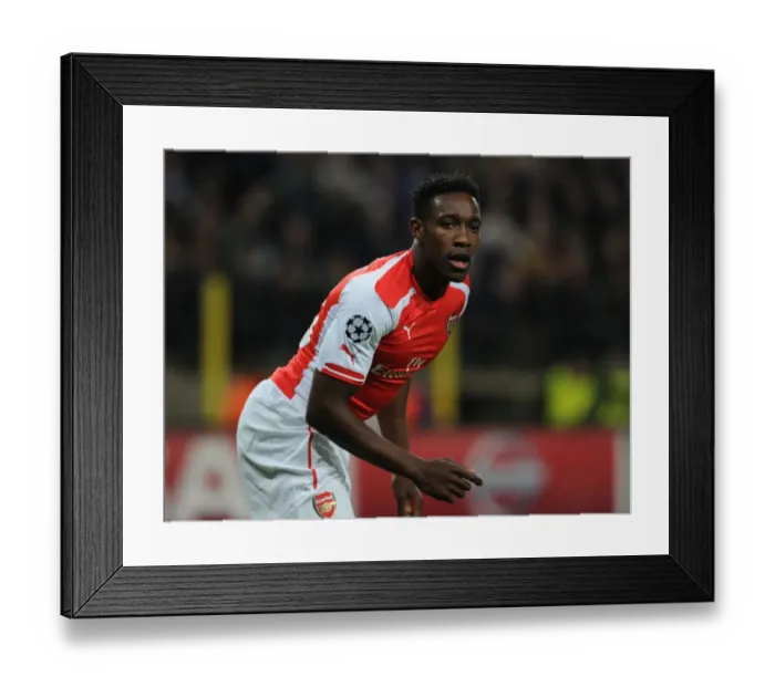 Framed Print : Danny Welbeck in Action: Arsenal vs. RSC Anderlecht, UEFA Champions League, Brussels, 2014