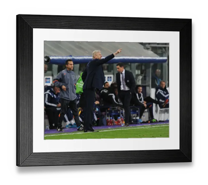 Framed Print : Arsene Wenger Leads Arsenal in UEFA Champions League Clash against RSC Anderlecht, Brussels 2014 Framed Print : Arsene Wenger Leads Arsenal in UEFA Champions League Clash against RSC Anderlecht, Brussels 2014