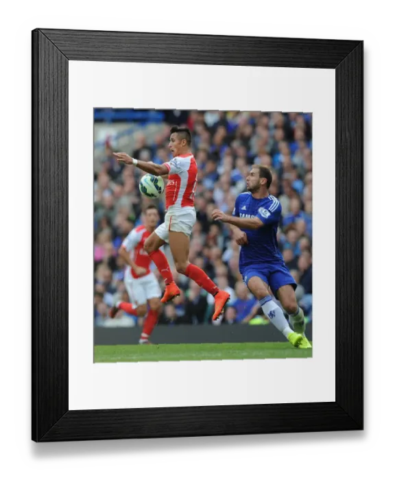 Framed Print : Clash of Stars: Sanchez vs Ivanovic - Arsenal vs Chelsea Showdown, Premier League 2014 Framed Print : Clash of Stars: Sanchez vs Ivanovic - Arsenal vs Chelsea Showdown, Premier League 2014