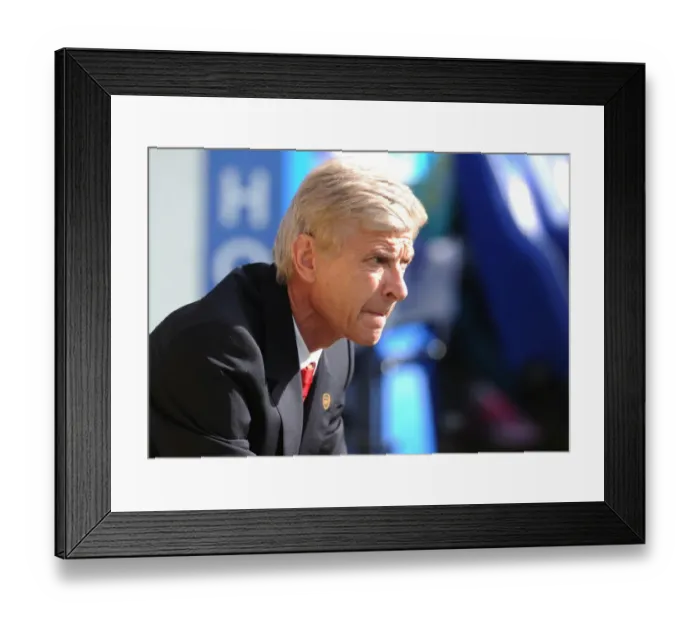 Framed Print : Arsene Wenger at Stamford Bridge: Battle of the Premier League Titans (2014-15) Framed Print : Arsene Wenger at Stamford Bridge: Battle of the Premier League Titans (2014-15)