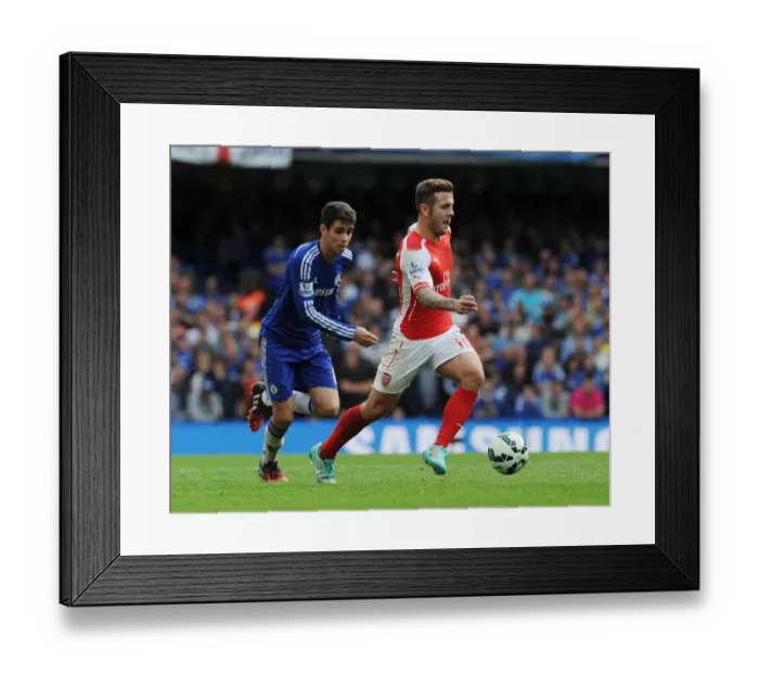 Framed Print : Jack Wilshere vs. Oscar: Battle in the Heart of the Premier League Clash Between Chelsea and Arsenal (2014-15) Framed Print : Jack Wilshere vs. Oscar: Battle in the Heart of the Premier League Clash Between Chelsea and Arsenal (2014-15)