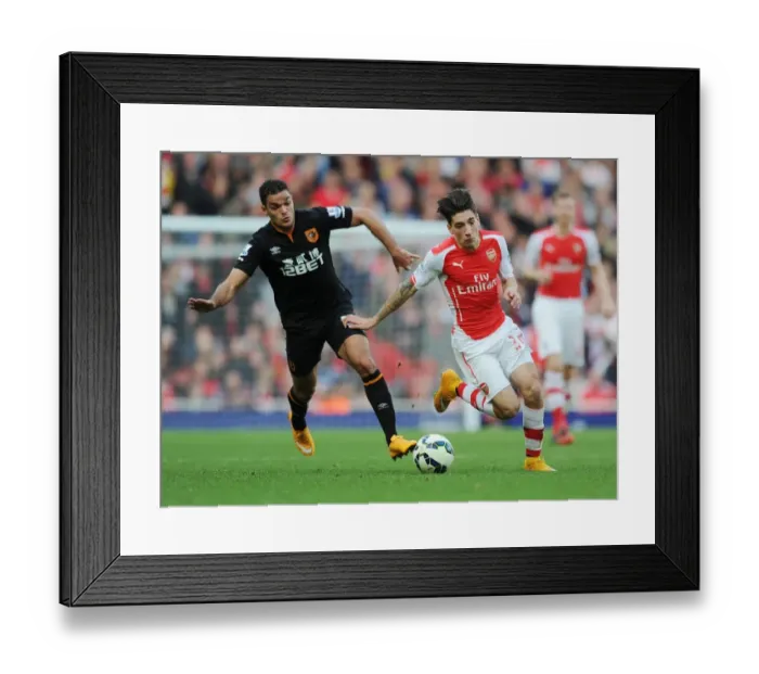 Framed Print : Hector Bellerin's Agile Moves: Outsmarting Hatem Ben Arfa during the Arsenal vs. Hull City Match (2014-15) Framed Print : Hector Bellerin's Agile Moves: Outsmarting Hatem Ben Arfa during the Arsenal vs. Hull City Match (2014-15)