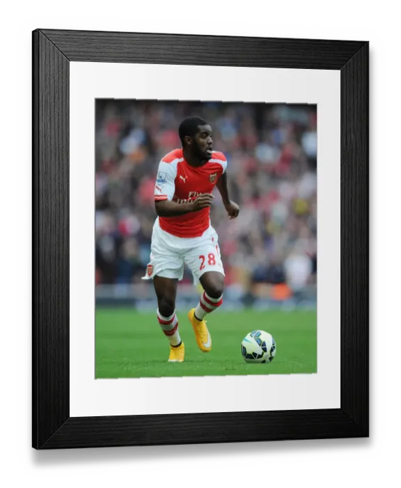 Framed Print : Joel Campbell in Action: Arsenal vs Hull City, Premier League 2014-15