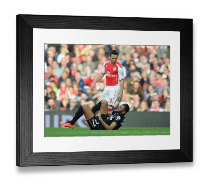 Framed Print : Fierce Rivalry: Santi Cazorla vs. Ahmed Elmohamady - A Battle at the Emirates, 2014-15 Premier League Framed Print : Fierce Rivalry: Santi Cazorla vs. Ahmed Elmohamady - A Battle at the Emirates, 2014-15 Premier League