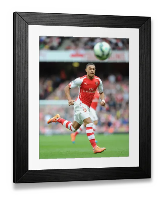 Framed Print : Alex Oxlade-Chamberlain: In Action for Arsenal Against Hull City, Premier League 2014-15
