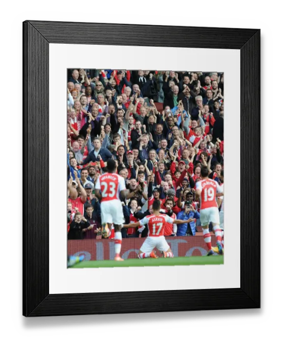 Framed Print : Arsenal Celebrates First Goal Against Hull City in 2014-15 Premier League Framed Print : Arsenal Celebrates First Goal Against Hull City in 2014-15 Premier League