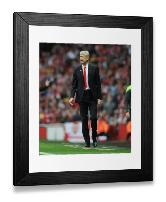 Framed Print : Arsene Wenger Leads Arsenal Against Hull City in Premier League Action