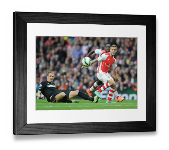 Framed Print : Clash at Emirates: Wilshere vs Dawson in Arsenal's Battle against Hull City (2014-15) Framed Print : Clash at Emirates: Wilshere vs Dawson in Arsenal's Battle against Hull City (2014-15)