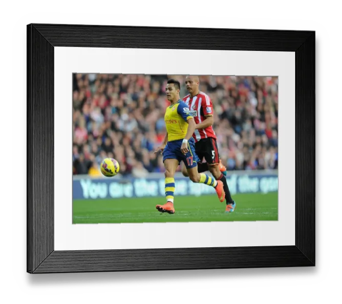 Framed Print : Alexis Sanchez Scores the Opener: Sunderland vs. Arsenal, Premier League 2014 / 15