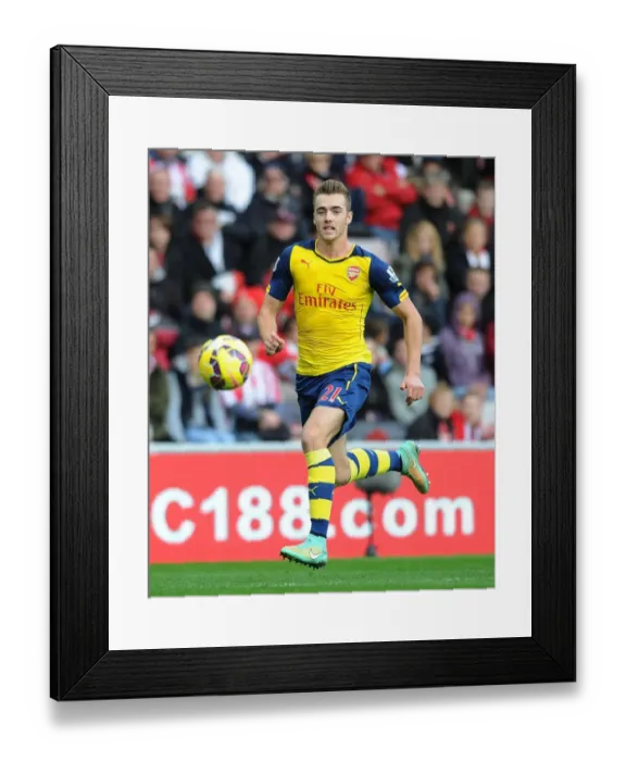 Framed Print : Calum Chambers in Action: Sunderland vs Arsenal, Premier League 2014 / 15